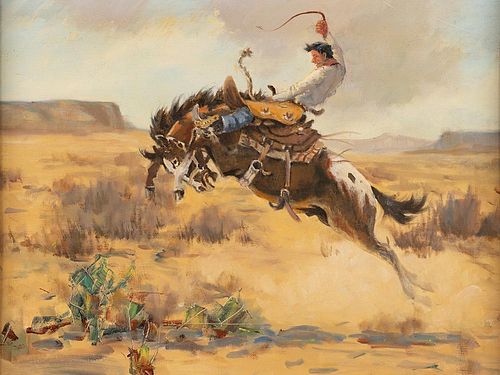 Westerner's Rendezvous Artists oil on canvas