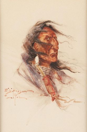 Edgar S. Paxson, watercolor