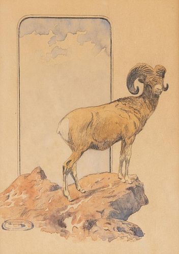 Olaf C. Seltzer, watercolor