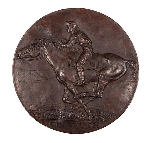 A. Phimster Proctor, medallion bronze with wall hanger, original casting