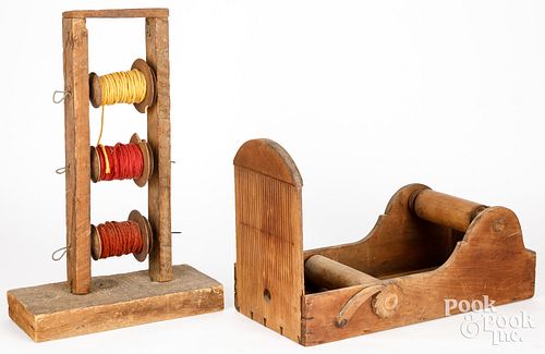 Early Pennsylvania wooden tape loom, ca. 1800