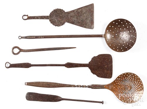 Wrought iron cooking utensils