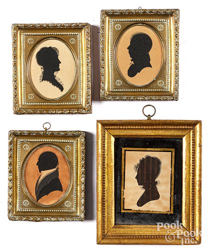 Four silhouettes, 19th c.