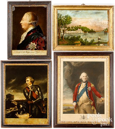 Four framed works