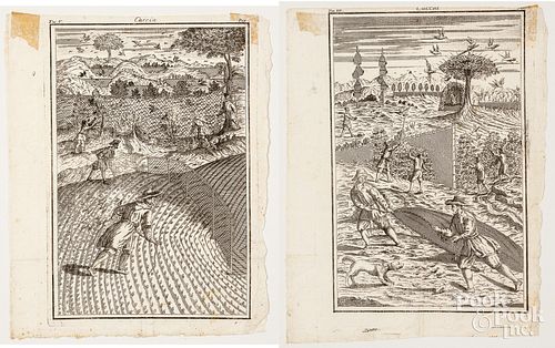 Two early engravings from Caccia