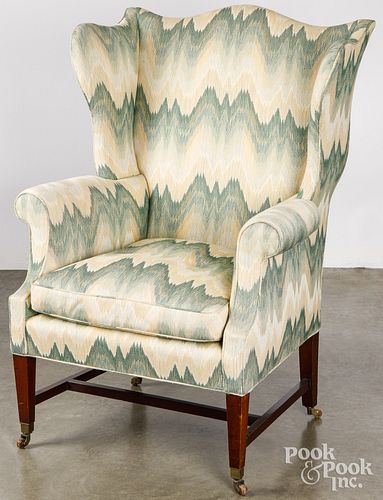 Federal style mahogany wing chair