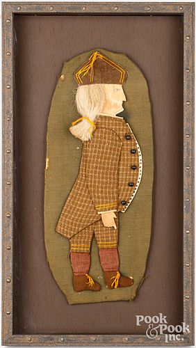 Fabric silhouette of a gentleman, ca. 1900
