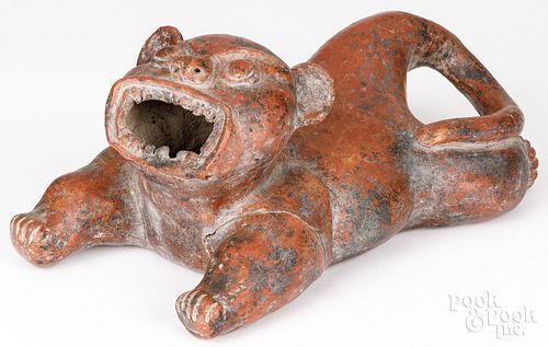 Pre-Columbian Colima pottery dog effigy