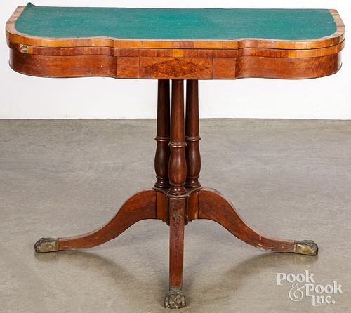 Hepplewhite mahogany games table, ca. 1810