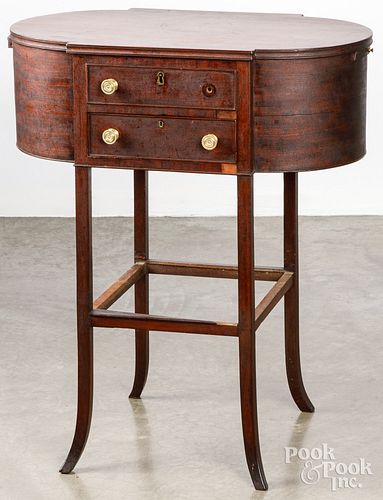 Federal mahogany sewing stand, early 19th c.
