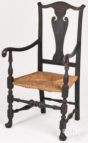 New England Queen Anne armchair, mid 18th c.