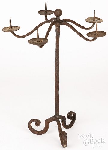 Wrought iron candelabra