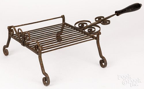 Wrought iron broiler, 19th c.