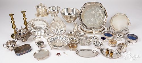 Thirty-six pieces of silver plated tableware