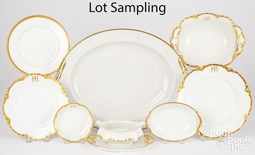French Haviland porcelain partial table service fo