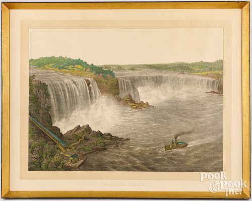 Colored lithograph of Niagara Falls, late 19th c.,