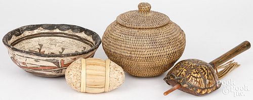 Group of Native American Indian items, to include