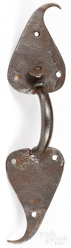 Large wrought iron thumb latch 18th/19th c.