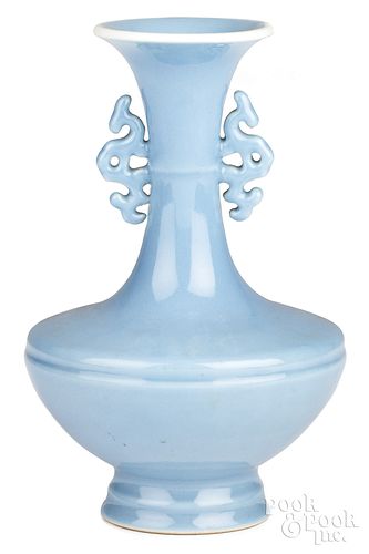 Chinese Clair de Lune baluster vase with scepter h