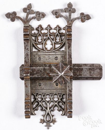 Continental iron slide lock, 18th/19th c., 3 1/4"