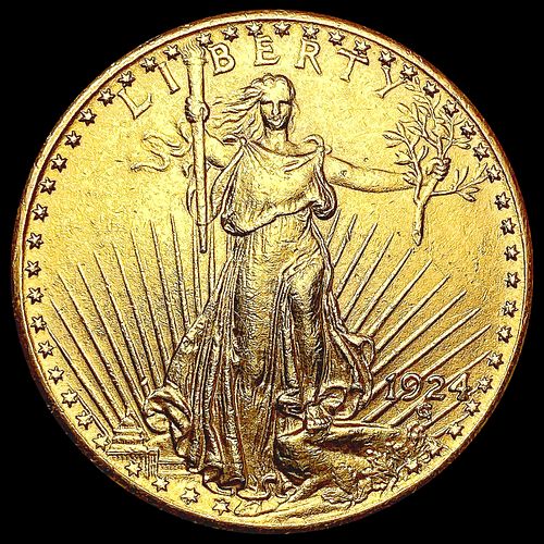 1924 $20 Gold Double Eagle CLOSELY UNCIRCULATED
