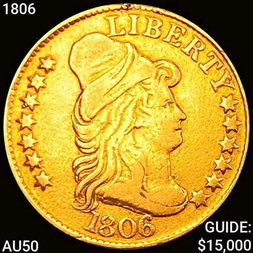 1806 $5 Gold Half Eagle CLOSELY UNCIRCULATED