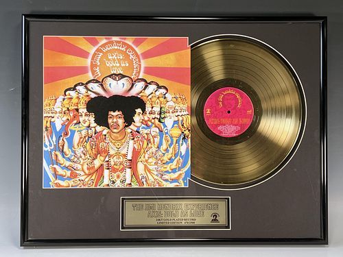 JIMI HENDRIX EXPERIENCE AXIS: BOLD AS LOVE 24K GOLD PLATED RECORD LIMITED ED