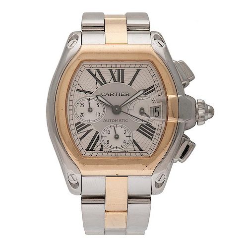 Cartier Roadster XL 2618 Automatic in Stainless and Gold