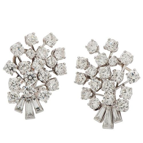 Cartier Diamond Earrings Ca.1950