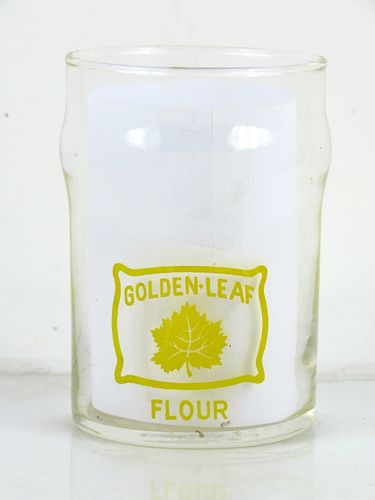 1950 Golden Leaf Flour/TruTest Meal 3¾ Inch Tall ACL Drinking Glass 