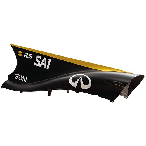 RENAULT RS17 ENGINE COVER. RENAULT F1 TEAM, CARLOS SAINZ ENGINE COVER 2017, RACE-USED.