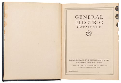 GENERAL ELECTRIC COMPANY. CATALOGUE 6001 A. SCHENECTADY, NEW YORK: INTERNATIONAL GENERAL ELECTRIC COMPANY, 1923.