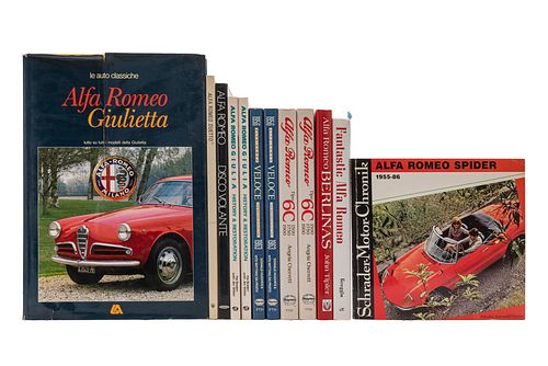 OBRAS SOBRE ALFA ROMEO Varios formatos. Títulos: Disco Volante; Alfa Romeo Berlinas; Alfa Romeo, GIULIA history... Piezas: 12.