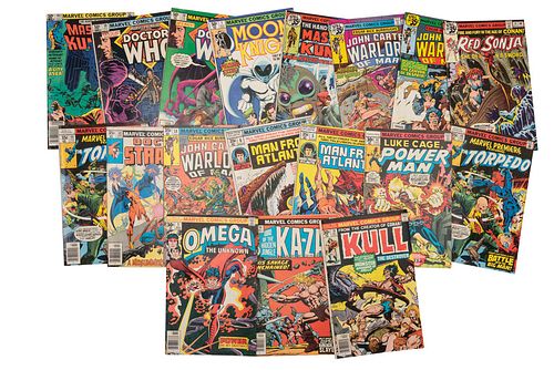 MARVEL COMICS GROUP. Omega the Unknown; Kull the Destroyer; Man From Atlantis; Red Sonja... New York: 1976 - 1981. Piezas: 18.