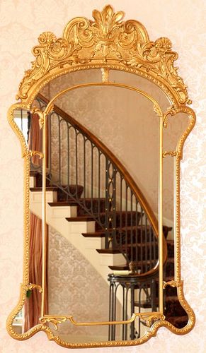 FRENCH STYLE GILT GESSO MIRROR