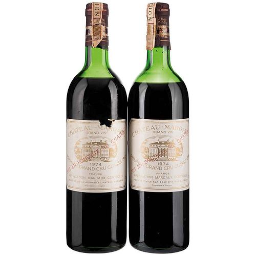 Château Margaux Cosecha 1974 Grand Vin Premier Grand Cru Classé Margaux Niveles: en el hombro superior Piezas: 2.