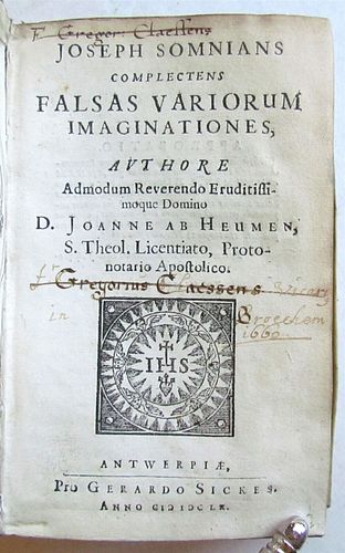 1660 RESEARCH ON DREAMS OF SLEEP: ANCIENT COLLECTIONS OF FALSE VARIORUM IMAGES