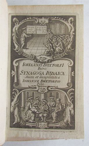 ANTIQUE 17TH-CENTURY GERMAN JEWELRY, 1680 SYNAGOGA, BUXTORF, HISTORICAL VELLUM