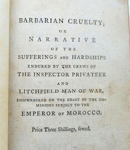 1788 EXETER ANTIQUE AMERICAN EDITION BARBARIC CRUELTY
