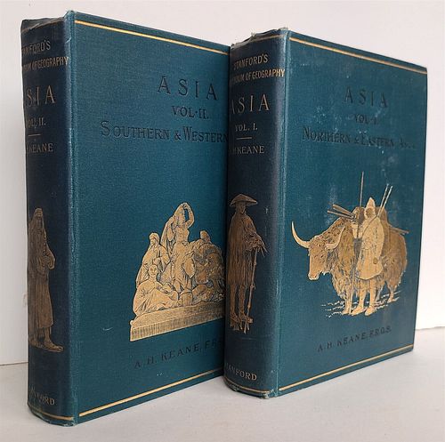 ANTIQUE ILLUSTRATED HANDBOOK OF GEOGRAPHY AND TRAVEL IN ASIA, VOLUME 2, 1896
