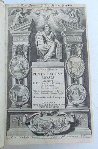 JESUIT C. LAPIDE, 1635, COMMENTARIA IN OMNES DIVI PAULI EPISTOLAS VELLUM FOLIO