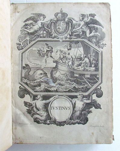 LATIN-LANGUAGE 1677 JUSTIN ANCIENT HISTORIES OF PHILIPPICUS & ORIGINS OF THE WORLD