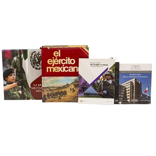 Libros sobre Ejército Mexicano. Historia desde los origenes hasta nuestros días / La Mujer Militar en México. Piezas: 5.