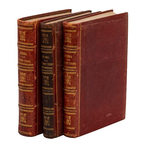 Spencer, J. A. Historia de los Estados Unidos.  Barcelona: Montaner y Simón, editores, 1868, 1870. Piezas: 3.