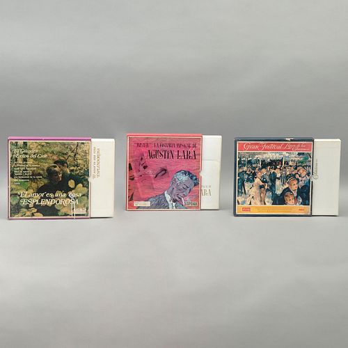 LOTE DE ALBUMES DE DISCOS LP SIGLO XX Varios títulos de música: Éxitos del cine, Gran festival ligero de los clásicos y Agustín...