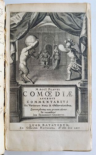 1684 ANTIQUE VELLUM BINDING PLAUTUS COMOEDIAE