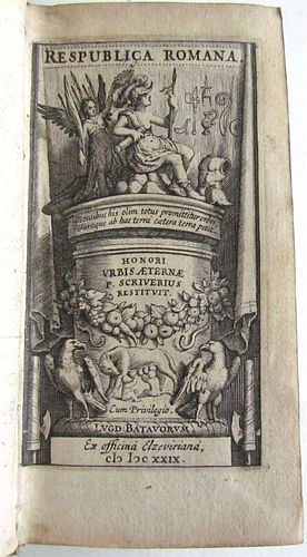 GREEK REPUBLIC (1632) ELEVIR PRESS GRAECORUM RESPUBLICA ANCIENT VELLUM BOUND