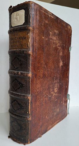 1723 FOLIO V. PICHLER'S SUMMA JURISPRUDENTIAE SACRAE UNIVERSAE OLD CANON LAW