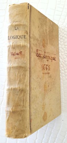 ANTIQUE PORT ROYAL LOGIC TREATISE, 1668 APPRECIATION OF LOGIQUE OR PENMANSHIP