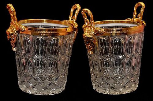 CRYSTAL CHAMPAGNE COOLERS PAIR